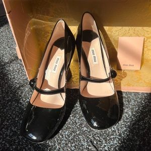 Miu Miu Patent leather Mary Jane pumps Black size 7.5